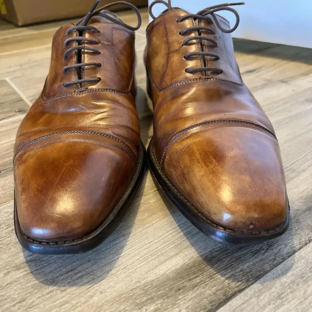 MAGNANNI FLEX MENS DRESS SHOES SIZE US12 MADE IN SPAIN GOOD CONDITION *READ*